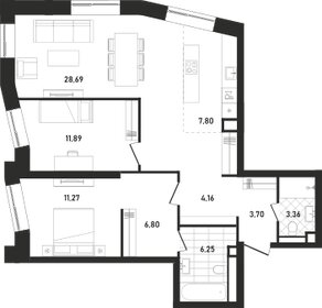 Квартира 84,1 м², 2-комнатная - изображение 1