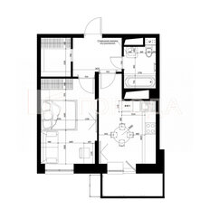 Квартира 44,3 м², 1-комнатная - изображение 3