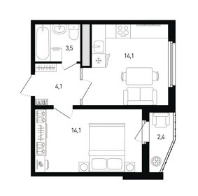 31,3 м², 1-комнатная квартира 4 507 200 ₽ - изображение 12