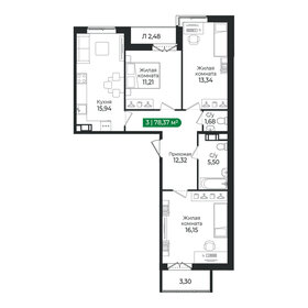 Квартира 78,4 м², 3-комнатная - изображение 1