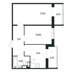 Квартира 47,9 м², 2-комнатная - изображение 2