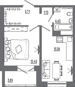 42 м², 2-комнатная квартира 5 800 000 ₽ - изображение 76