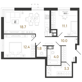 65,4 м², 2-комнатная квартира 18 000 000 ₽ - изображение 77