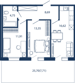 71,6 м², 2-комнатные апартаменты 27 649 464 ₽ - изображение 20