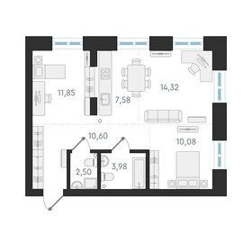 62,8 м², 3-комнатная квартира 11 400 000 ₽ - изображение 22