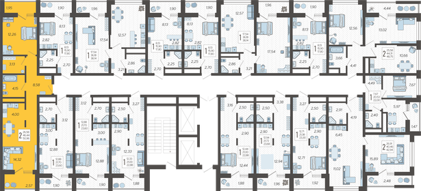 87,3 м², 2-комнатная квартира 17 900 000 ₽ - изображение 68