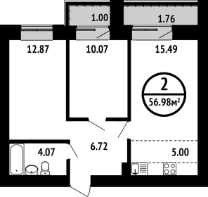 56,9 м², 3-комнатная квартира 5 790 000 ₽ - изображение 78