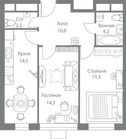 62 м², 2-комнатная квартира 14 950 000 ₽ - изображение 95