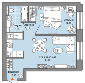 44,3 м², 2-комнатная квартира 3 990 000 ₽ - изображение 20