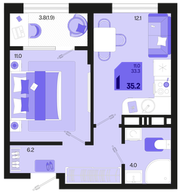 31,9 м², 1-комнатная квартира 5 280 000 ₽ - изображение 113