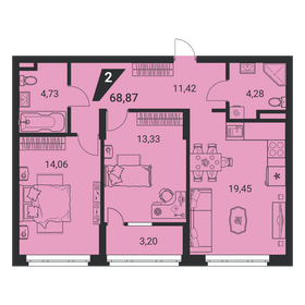 68 м², 2-комнатная квартира 8 228 000 ₽ - изображение 8