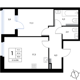 66,8 м², 1-комнатная квартира 8 950 000 ₽ - изображение 40