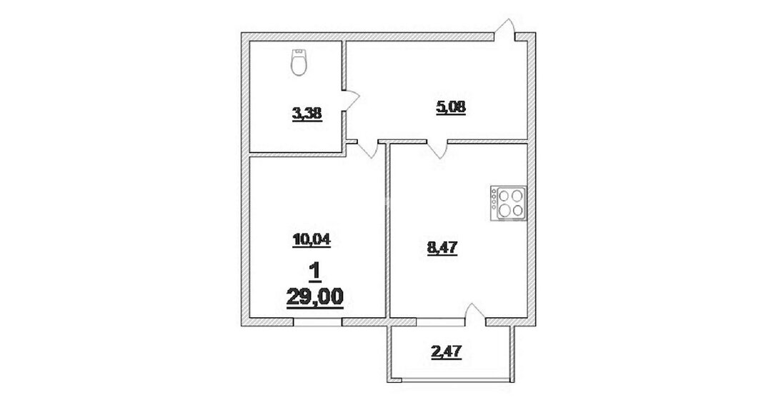 29 м², 1-комнатная квартира 4 300 000 ₽ - изображение 46