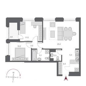 91,5 м², 4-комнатная квартира 25 000 000 ₽ - изображение 31