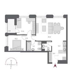 Квартира 70,5 м², 3-комнатная - изображение 2