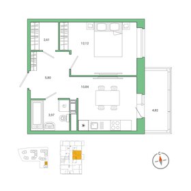 Квартира 36,1 м², 1-комнатная - изображение 1