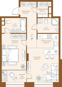 52,2 м², 1-комнатная квартира 18 140 940 ₽ - изображение 27