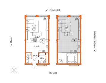 Квартира 65,9 м², 1-комнатная - изображение 1