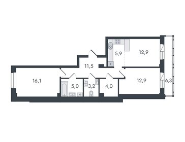 75,4 м², 3-комнатная квартира 7 790 000 ₽ - изображение 59
