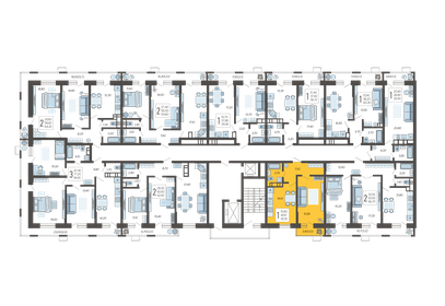 40,1 м², 1-комнатная квартира 8 500 000 ₽ - изображение 75