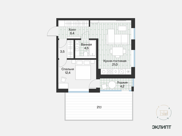 51,8 м², 2-комнатная квартира 7 670 000 ₽ - изображение 15