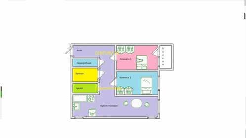 59,7 м², 2-комнатная квартира 10 298 250 ₽ - изображение 14