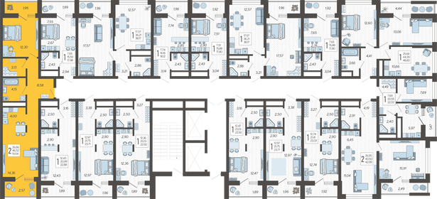 100 м², 2-комнатная квартира 28 700 000 ₽ - изображение 101