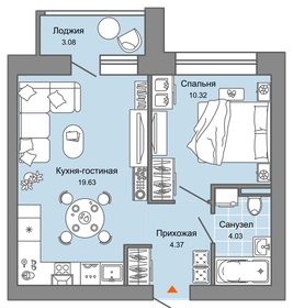 Квартира 40 м², 2-комнатная - изображение 1