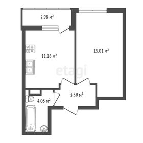 Квартира 33,5 м², 1-комнатная - изображение 2