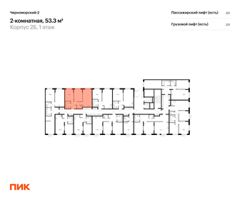 Квартира 53,3 м², 2-комнатная - изображение 2