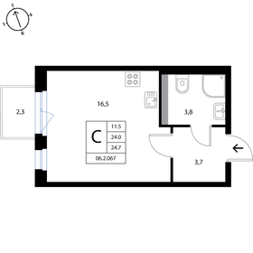 24,8 м², квартира-студия 4 538 400 ₽ - изображение 11