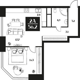 63,6 м², 2-комнатная квартира 25 500 000 ₽ - изображение 122