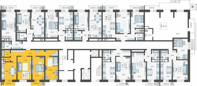 84,1 м², 3-комнатная квартира 11 967 430 ₽ - изображение 27