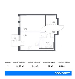 Квартира 32,7 м², 1-комнатная - изображение 1