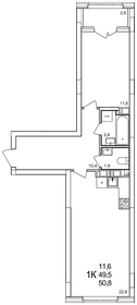 50 м², 1-комнатная квартира 7 050 000 ₽ - изображение 9
