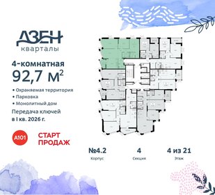 92,7 м², 4-комнатная квартира 19 769 412 ₽ - изображение 2