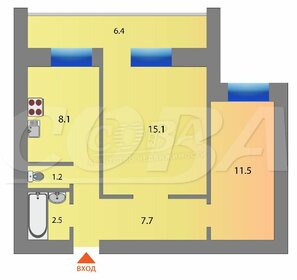 Квартира 46 м², 2-комнатная - изображение 4