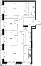 Квартира 74 м², 2-комнатная - изображение 1