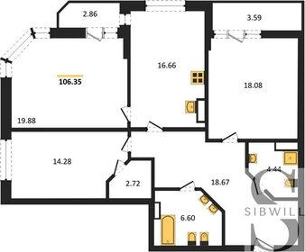 Квартира 107,8 м², 3-комнатная - изображение 1