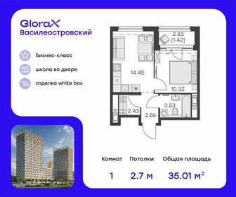 Квартира 35 м², 1-комнатная - изображение 1