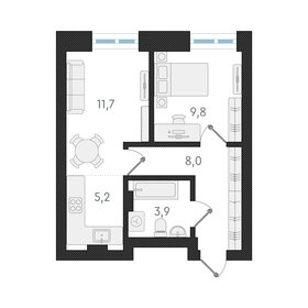 31 м², квартира-студия 5 500 000 ₽ - изображение 70