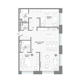 Квартира 98,5 м², 2-комнатные - изображение 1