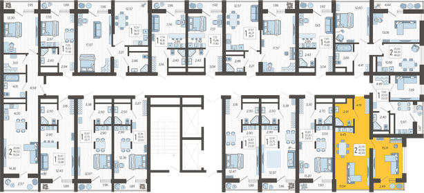 44,6 м², 2-комнатная квартира 16 152 440 ₽ - изображение 17