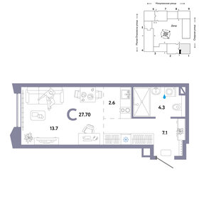 28,5 м², 1-комнатная квартира 17 990 000 ₽ - изображение 39