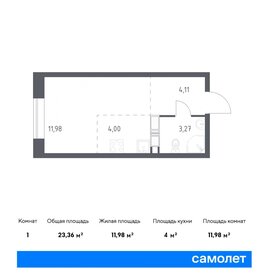 Квартира 23,4 м², студия - изображение 1