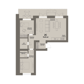 77,9 м², квартира-студия 11 301 300 ₽ - изображение 28