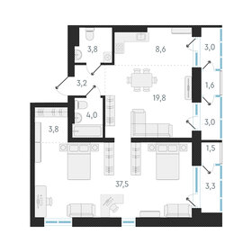 Квартира 80,7 м², 2-комнатная - изображение 1