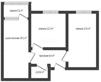 Квартира 60,7 м², 3-комнатная - изображение 1