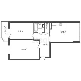 Квартира 58,6 м², 2-комнатная - изображение 2