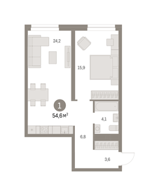 70 м², 1-комнатная квартира 12 900 000 ₽ - изображение 66